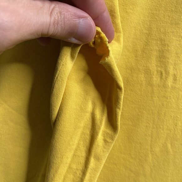 Vintage Y2k Tommy Hilfiger Classic Yellow Long Sleeve Shirt Mens 2XL Distressed - Picture 14 of 16